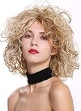 WIG ME UP - DW-2698 Damenperücke Perücke kurz schulterlang wild gelockt lockig voluminös Blond Mix