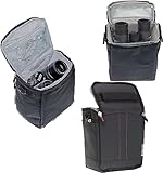 Navitech Schwarz Fernglas Tasche Kompatibel mit dem Steiner Safari UltraSharp 10x25 Fernglas