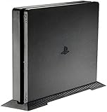 LeSB Playstation4 PS4 Slim Standfuß Vertical Stand für Playstation 4 Slim, mit Stabiler Fuß und Lüftungsschlitzes Design zur sichere Aufbewahrung der Konsole(Schwarz)