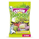 Center Shock Sour Mix, 1 Packung mit 11 extra-sauren Kaugummis, mit Füllung, ohne Farbstoffe, geeignet für Geburtstag & Weihnachten, 44g