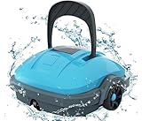 WYBOT Poolroboter, Poolsauger Akku mit Dual-Antriebsmotoren, Automatisches Parken, Automatische Poolreiniger für Pools bis 50 m² Grundfläche