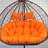 Doppelschaukel, Eierstuhlkissen, Ersatz, wasserdicht, 2-Sitzer, abnehmbarer, waschbarer Bezug, verdicktes Lounge-Kissen (ge)