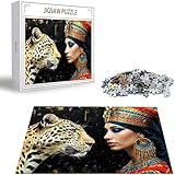 Leopard Puzzle 300 Teile Schönheit Puzzle Erwachsene, Holzpuzzle Erwachsene, DIY Groß Puzzelmatten, Premium Quality Klassische Wooden Jigsaw, Holzpuzzle ab 14 Jahren für Jungen, Geschenke Mädche S-12
