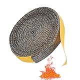 Hitzebeständig Dichtungsbänder Selbstklebend Dichtband - Professionelles Ofendichtband 2.5m für Kamin Dichtband, Kamindichtung, Ofenrohr Dichtung, Kamintür, Scheibendichtung(3mm x 10mm x 2.5m)