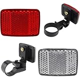 Kjzeex Fahrrad Reflektoren Vorne und Hinten, 1stk Reflektoren Vorne+1stk Hinten, Fahrrad Reflektoren Set Vorne Hinten für Mountainbike Motorrad E-Bike