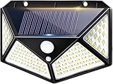 Eyesgood Solarlampen für Außen mit Bewegungsmelder Solar Strahler Aussen Solarleuchten Aussenleuchte mit Bewegungsmelder Wasserdicht 3 Modi Wandleuchte Außenwandleuchte
