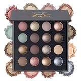 UCANBE Einzigartige Baked Lidschatten Palette, 16 Farben Nudefarbener Eyeshadow mit Matt Schimmerndem Metallic-Finish, Hochpigmentiert, Lang Anhaltend