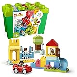 LEGO DUPLO Classic Steinebox - Montessori Spielzeug ab 1 Jahr - Lernspielzeug für Kleinkinder mit Auto, Zahlensteinen und Tierfiguren und Aufbewahrungsbox - Geschenk für Mädchen und Jungen 10914