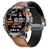 DREMAC DM1 GPS Smartwatch Herren 48mm-1.43‘’Amoled Display,Fitnessuhr mit 70+ Sport Modi,30 Tage Akku,IP68 Wasserdicht,Integriertes LED Taschenlampe,Barometerdruck/Höhenmesser/Kompass für iOS Android