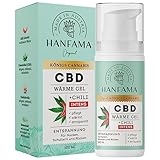 Teufelskralle Hanfama CBD Wärme Gel Intens | Wärmesalbe mit Cannabis, Capsaicin | Sofortiger Wärmeeffekt | Für Massagen zur Muskelentspannung | Dermatologisch Getestet, 100ml
