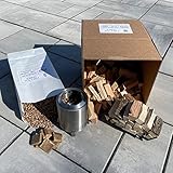 Mini-Brennholz, Holzbrennstoffpellets und Feuerstarter – kompatibel mit Solo Stove Mesa und Mesa XL – Größenoptionen erhältlich (14 cm lange Holzscheite)