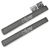 Beautissu 2er Set Zugluftstopper 120 cm lang Tuuli HO - Windstopper als Türvorleger, Haustür Rolle und Kälteschutz Luftstopper - Luftzugstopper Home Zugluft Stopper in Anthrazit