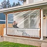 Transparente Plane - Durchsichtige Plane Mit öSen 2x3m Abdeckplane Transparent für Außenbereich, Winter Wetterfest Terrassenplane für Balkon Gartenmöbel Hühnerstall