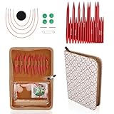 18-teiliges austauschbares Rundstricknadel-Set, 9 Paar, 3-6 mm, Aluminium-Rundstricknadeln für handgemachtes Stricken