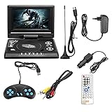 Edsdeyet Tragbarer 7,8 TV Heim Auto DVD Abspieler HD VCD CD MP3 HD EVD Abspieler mit TV/FM/USB/Spiel Funktion EU Stecker