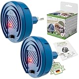 ISOTRONIC Mäusevertreiber Ultraschall Mäuseabwehr Mäuseschreck- Konvertierung Dual Frequenz und Big Power Effizienz Rattenabwehr Garantiert für die Kontrolle der Ratten Kakerlaken Insekten Spinne