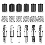 Flintronic Fahrradventil, 6 Stück Fahrradventil Adapter, Fahrrad Ventilkappe, Ventil Fahrrad Adapter, Teile Fahrradventil, für Standard Normal-Ventil Ersatz Reifenventile