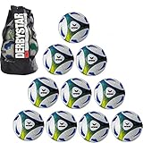 Erima 10x Hybrid Training royal/Lime Größe 5 + 1x Ballsack Ballpaket TOP Preis Teamsport Plum