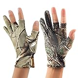 QualyQualy Angelhandschuhe Jagdhandschuhe Tarnhandschuhe Geschenk Angler Handschuhe zum Angeln Jagd Fotografie Angel Handschuhe Herren