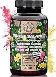 INNERE BALANCE® Johanniskraut Baldrian Passionsblume Kapseln hochdosiert - WICHTIG: Laborgeprüfter Komplex mit Hypericin, Hyperforin, Folsäure & Vitamin B12-120 Stk- SCHEUNENGUT®