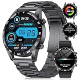 LIGE 1,43'' AMOLED Smartwatch Herren mit Telefonfunktion und Sprachassistenz,400mAh,109 Sportmodi Fitnessuhr Herren mit Herzfrequenz,SpO2,Smart Watch für Android iOS