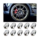 JNNJ 10 Stück Radmuttern Für Stahlfelgen, Chrom Geschlossene M12x1,5 Radmuttern, Exzellenz Satz Legierung Radmuttern, Chrom-Radmuttern Original-Stil Universal Für Auto