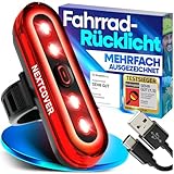 NEXTCOVER® Rücklicht Fahrrad mit [VisionLux] LEDs und Bremslicht I StVZO zugelassen I LED Fahrradrücklicht mit 8 Stunden Akku I Fahrradlicht hinten für Rennrad, E-Bike, Fahrrad Rücklicht blinkend