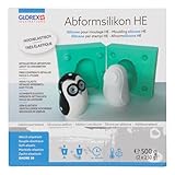 GLOREX 6 2407 301 - Abformsilikon HE, 2x250g, hochelastisches 2 Komponentensilikon für Verschiedene DIY-Projekte, strapazierfähig, kurzzeitig bis max. 150 °C belastbar