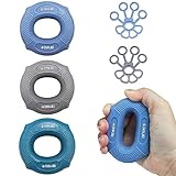 Fingertrainer Set, Handgriffstärker, Finger Handgrifftrainer,Grifftrainer-Ringe Hand Grip,Finger Stretcher,Hand Trainingsgerät