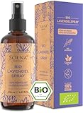 LAVENDELSPRAY für Kopfkissen BIO - 200ml [BIO-ZERTIFIZIERT] 100% NATURREIN Aus Echtem Lavendel | 100% Natürlich - Ohne Zusatzstoffen & Frei von Alkohol - Bio Lavendelwasser