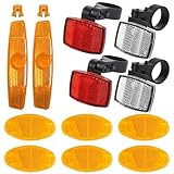 ElevaPulse 12 Fahrrad Reflektoren Set - Speichenreflektoren, Rückstrahler, Frontrückstrahler, Katzenaugen für Kinder- & Erwachsenenfahrräder, Sicherheits-Reflektoren für Mountainbike & Trekkingrad