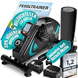 Gelenkschonender Pedaltrainer für Senioren [TESTSIEGER] - Pedaltrainer für Zuhause - Beintrainer - Mini Heimtrainer Senioren - Deskbike - Tischfahrrad - Schreibtisch Fahrrad - Beintrainer im sitzen