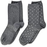 Tommy Hilfiger Damensocken mit Punkten Middle Grey Melange - 39/42