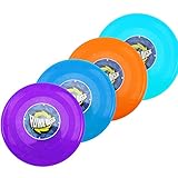 com-four® 4X Frisbee für Kinder und Erwachsene - Wurfscheibe auch für Hunde - Frisbeescheibe 22 cm - Flugscheibe in bunten Farben [Auswahl variiert] (4 Stück - Frisbee - 22.5cm)