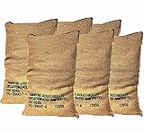 Jutesack Gross für Pflanzen Kaffee-Recycling - Packung mit 6 Einheiten von 70X100 60K xxl – Gwinterschutz - Kartoffelsack - Sandsäcke