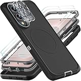 YKHJKLEC Schutzhülle für Samsung Galaxy S25 Edge, Militärqualität, 3-in-1, strapazierfähig, stoßfest, sturzsicher, staubdicht, mit 2 Displayschutzfolien aus gehärtetem Glas und Kameralinsenschutz