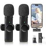 ZWOOS Mikrofon Handy, Lavalier Mikrofon, Plug-and-Play Ansteckmikrofon Kabellos, Klar und Kein Lärm, Bluetooth Mikrofon Handy für Video Recording, Vlog, Streaming, Interview, Live