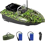 ERSINIAN RC-Fischerboote zum Angeln von echten Fischen, 500 m kabelloses ferngesteuertes Köderboot mit 1,5 kg Tragkraft, unterstütztes Angelwerkzeug, Boot mit Handtasche