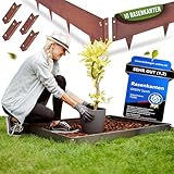 GREEN Spark Cortenstahl Rasenkante [Schneckenabweisend] mit Berührschutz | 10x 1m, 1,5mm dick | zur Garten- und Beetgestaltung | Beeteinfassung Metall Cortenstahl Beeteinfassung Rasenkante Metall