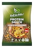 biozentrale Protein Snack Linse & Kichererbse, 8 x 50 g, vegan & glutenfrei, über 70% Hülsenfrüchte, hoher Proteingehalt, nicht frittiert, mit Meersalz verfeinert, lecker mit unseren Aufstrichen