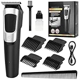 AYBUY Haarschneidemaschine herren, Haarschneider Haar und Bartschneider Herren, Haartrimmer Herren Konturen, Präzisionstrimmer Langhaarschneider Wasserdicht 3 In 1 Trimmer Set