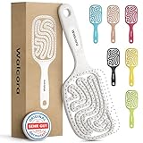 Walcora Haarbürste ohne Ziepen – NEUHEIT 2025 – Entwirrbürste & Detangler Bürste für Damen, Herren & Kinder, für Locken, nasse, feine & lange Haare, Hair Brush - Weiß