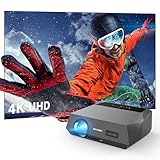 Auto Fokus Beamer WiFi 6 Android TV, 4K Unterstützung Smart Home Cinema Beamer Bluetooth 1200ANSI 1080P Full HD Video Beamer mit Netflix 8000+ Apps Kompatibel mit Fire Stick/PS5/Phone Outdoor Night