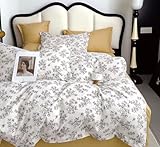 DRAP HOUSE Bettbezug 220 x 240 cm, Baumwolle, Flanell, 280 g/m², Bettwäsche, 3-teilig, 2 Kopfkissenbezüge 63 x 63 cm, kältefest, Winter, pflegeleicht