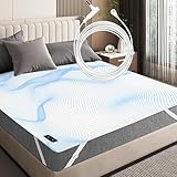 RIQINXIN Erdungsmatte für verbesserten Schlaf, Erdungsmatte, 10 % reines, leitfähiges Silber, 90 % Baumwolle, reduziert Schmerzen, Angst, Stress, 137,2 x 203,2 cm