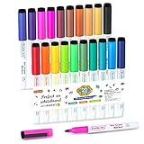 Shuttle Art Whiteboard Marker, 20 Farben Magnet Whiteboard Stifte mit Radiergummi, abwischbar, Whiteboard-Marker mit feiner Spitze, auf Whiteboards, magnetischen Schreibtafeln, Spiegeln schreiben kann