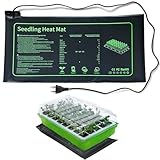 EWENYS Heizmatte Pflanzen Graphen, Wärmematte für Sämling Germination, IP67 Wasserdichtes 20W Temperatur Heizkissen Mat Wärmer Bett Matte für Anzucht Gewächshaus oder Growbox (53 * 25 cm)