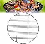 Grillrost Rund Edelstahl BBQ Grillgitter Backblech,Kohlerost Grill Gitter für Holzkohlegrill,BBQ-Netz,Runde Bratennetze Grillzubehör für Camping,Picknick,Garten,Party,Herd,einfache Reinigung (40cm)