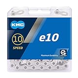 KMC Unisex – Erwachsene e10 Silver E-Bike 10-Fach Kette 1/2' x11/128, 122 Glieder, Silber