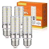 Tomosu E27 LED Kaltweiss 6000K 1600LM, 16W LED Glühbirne E27 ersatz 150W Glühlampe, Energiesparlampe E27 LED Lampe Maiskolben Kleine Kerze Leuchtmittel, Nicht Dimmbar, AC 220-240V, 4er Pack